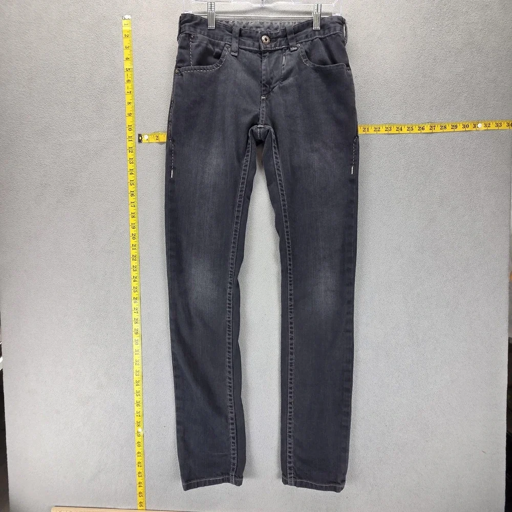 Vintage Levis Blue Star Jeans Mens Gray Slim Charcoal Wash Engineered Fits 28x34